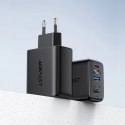 Acefast 2w1 ładowarka sieciowa GaN 65W USB Typ C / USB, adapter przejściówka HDMI 4K@60Hz (zestaw z kablem) biały (A17 white)