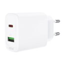 Acefast ładowarka sieciowa USB Typ C / USB 20W, PPS, PD, QC 3.0, AFC, FCP biały (A25 white)