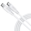 Kabel Acefast C3-03 USB-C - USB-C PD QC 60W 3A 480Mb/s 1,2m - biały