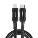 Kabel Acefast C4-03 Black USB-C - USB-C PD QC 100W 5A 480Mb/s 2m - czarny