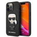 Etui Karl Lagerfeld Saffiano Ikonik Karl's Patch na iPhone 13 Pro Max - czarne