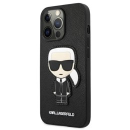 Etui Karl Lagerfeld Saffiano Ikonik Karl's Patch na iPhone 13 Pro Max - czarne