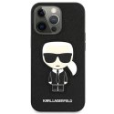 Etui Karl Lagerfeld Saffiano Ikonik Karl's Patch na iPhone 13 Pro Max - czarne