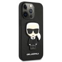 Etui Karl Lagerfeld Saffiano Ikonik Karl's Patch na iPhone 13 Pro Max - czarne