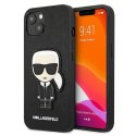 Etui Karl Lagerfeld Saffiano Ikonik Karl's Patch na iPhone 13 mini - czarne