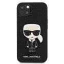 Etui Karl Lagerfeld Saffiano Ikonik Karl's Patch na iPhone 13 mini - czarne