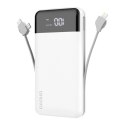 Dudao K1Pro powerbank 20000mAh z wbudowanymi kablami biały (K1Pro-white)