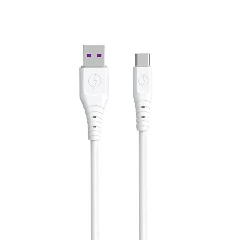 Dudao kabel przewód USB - USB Typ C 6A 1 m biały (TGL3T)