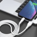 Dudao kabel przewód USB - USB Typ C 6A 1 m biały (TGL3T)