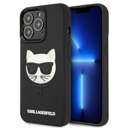 Etui Karl Lagerfeld 3D Rubber Choupette na iPhone 13 Pro Max - czarne