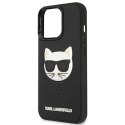 Etui Karl Lagerfeld 3D Rubber Choupette na iPhone 13 Pro Max - czarne