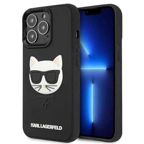 Etui Karl Lagerfeld 3D Rubber Choupette na iPhone 13 Pro / iPhone 13 - czarne