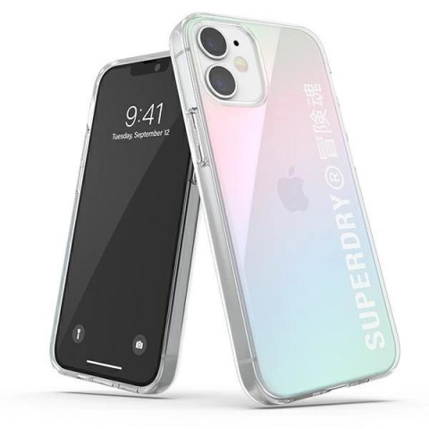 Etui SuperDry Snap na iPhone 12 mini - opalizujące