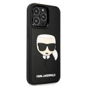 Etui Karl Lagerfeld 3D Rubber Karl's Head na iPhone 13 Pro / iPhone 13 - czarne