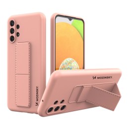 Wozinsky Kickstand Case silikonowe etui z podstawką etui Samsung Galaxy A13 5G różowe