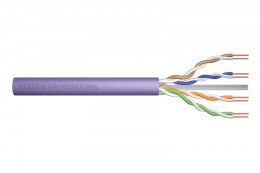 Digitus Kabel teleinformatyczny instalacyjny kat.6, U/UTP, Dca, drut, AWG 23/1, LSOH, 500m fioletowy, szpula