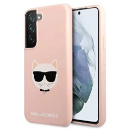 Etui Karl Lagerfeld Silicone Choupette Head na Samsung Galaxy S22+ - różowe