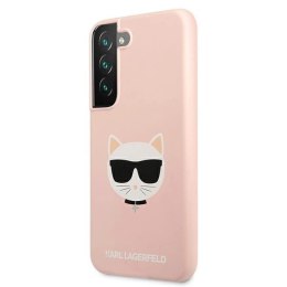 Etui Karl Lagerfeld Silicone Choupette Head na Samsung Galaxy S22+ - różowe