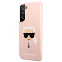 Etui Karl Lagerfeld Silicone Karl's Head na Samsung Galaxy S22+- różowe