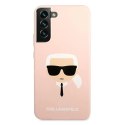 Etui Karl Lagerfeld Silicone Karl's Head na Samsung Galaxy S22+- różowe