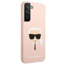 Etui Karl Lagerfeld Silicone Karl's Head na Samsung Galaxy S22+- różowe