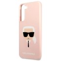 Etui Karl Lagerfeld Silicone Karl's Head na Samsung Galaxy S22+- różowe