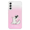 Etui Karl Lagerfeld Choupette Eat na Samsung Galaxy S22+ - różowe