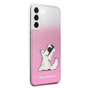 Etui Karl Lagerfeld Choupette Eat na Samsung Galaxy S22+ - różowe