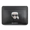 Pokrowiec Karl Lagerfeld Ikonik Karl's Head na laptopa 13/14" - czarny