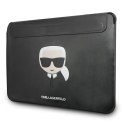 Pokrowiec Karl Lagerfeld Ikonik Karl's Head na laptopa 13/14" - czarny