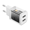 Baseus Compact ładowarka sieciowa 2x USB 10.5W biały (CCXJ010202)