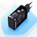 Baseus Compact ładowarka sieciowa 3x USB 17W czarny (CCXJ020101)