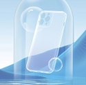 Baseus Frosted Glass Case etui pokrowiec do iPhone 13 Pro Max sztywna obudowa z żelową ramką przezroczysty (ARWS000802)