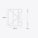 Baseus Safattach Y-type etui do iPad Pro 12,9" 2018/2020/2021 pokrowiec z podstawką biały (ARCX010102)