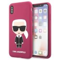 Karl Lagerfeld KLHCPXSLFKFU iPhone X/Xs hardcase fuksja/fushia Silicone Ikonik