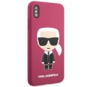 Karl Lagerfeld KLHCPXSLFKFU iPhone X/Xs hardcase fuksja/fushia Silicone Ikonik