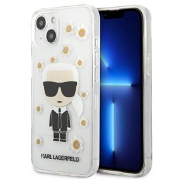 Etui Karl Lagerfeld Flower Ikonik Karl na iPhone 13 mini - przezroczyste