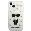 Etui Karl Lagerfeld Flower Ikonik Karl na iPhone 13 mini - przezroczyste