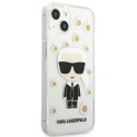 Etui Karl Lagerfeld Flower Ikonik Karl na iPhone 13 mini - przezroczyste