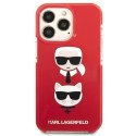 Etui Karl Lagerfeld Karl&Choupette Head na iPhone 13 Pro Max - czerwone