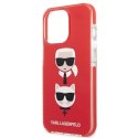 Etui Karl Lagerfeld Karl&Choupette Head na iPhone 13 Pro Max - czerwone