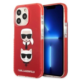 Etui Karl Lagerfeld Karl&Choupette Head na iPhone 13 Pro / iPhone 13 - czerwone