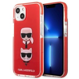 Etui Karl Lagerfeld Karl&Choupette Head na iPhone 13 - czerwone