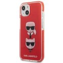 Etui Karl Lagerfeld Karl&Choupette Head na iPhone 13 - czerwone