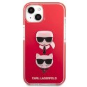 Etui Karl Lagerfeld Karl&Choupette Head na iPhone 13 - czerwone