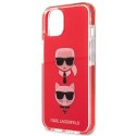 Etui Karl Lagerfeld Karl&Choupette Head na iPhone 13 - czerwone