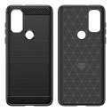 Carbon Case elastyczne etui pokrowiec Motorola Moto G Play 2022 czarny