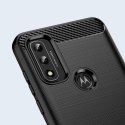 Carbon Case elastyczne etui pokrowiec Motorola Moto G Play 2022 czarny