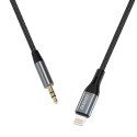 Dudao kabel audio Lightning - mini jack 3.5mm 1m szary (L11PRO)