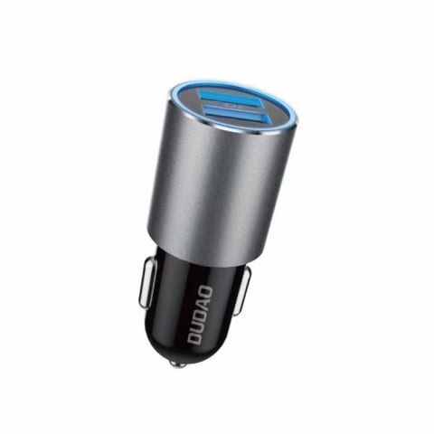 Dudao ładowarka samochodowa 2x USB 3.4A szary (R5s grey)